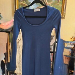 Long clingy Rib knit Dress